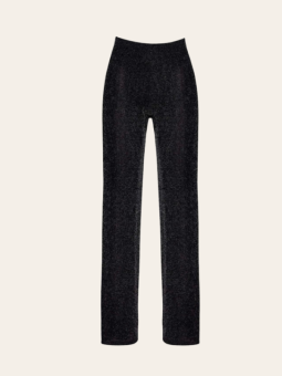 Pantalon Ernest – Pantalon fluide en tulle transparent argenté