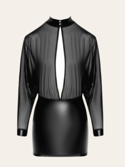 Robe Maxine – Powerwetlook & maille transparente sexy