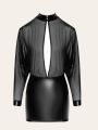 Robe Maxine – Powerwetlook & maille transparente sexy