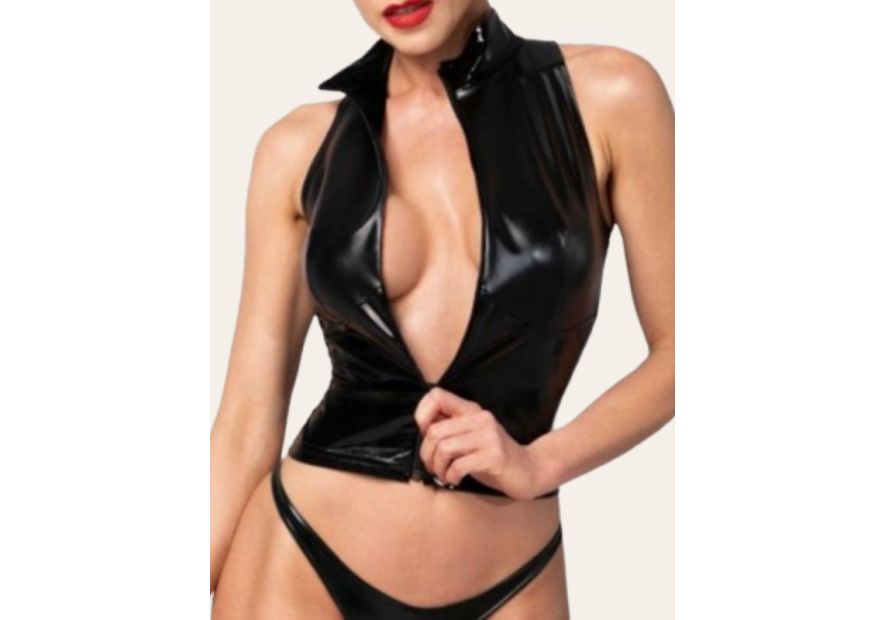 Top Marceau - haut Powerwetlook sans manches